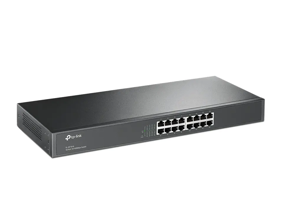 Комутатор TP-LINK TL-SF1016, 16-порта RJ45 10/100Mbps, неуправляем, 19'' за шкаф - image 1