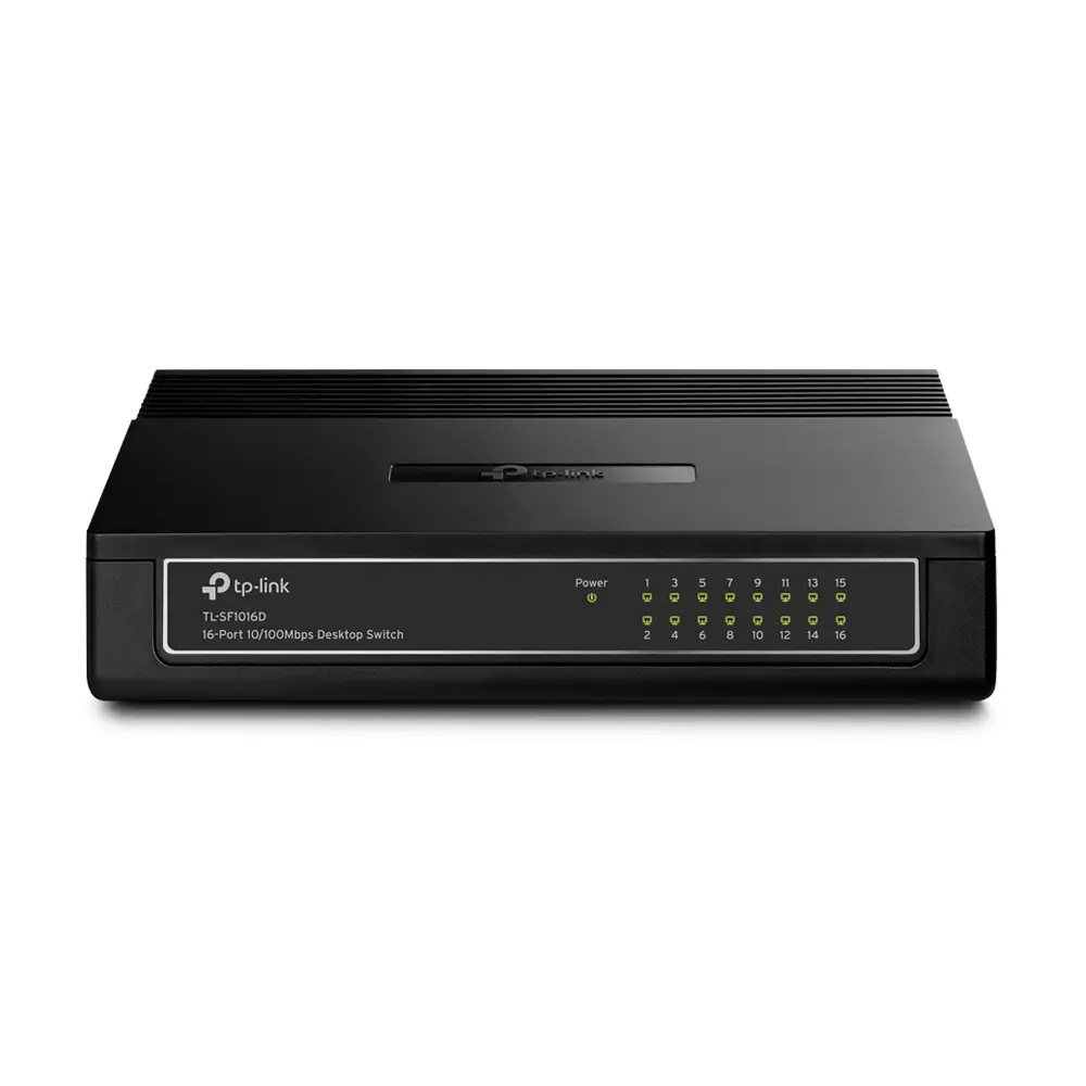 Switch TP-LINK TL-SF1016D, 16 porturi RJ45 10/100Mbps, negestionat, de birou