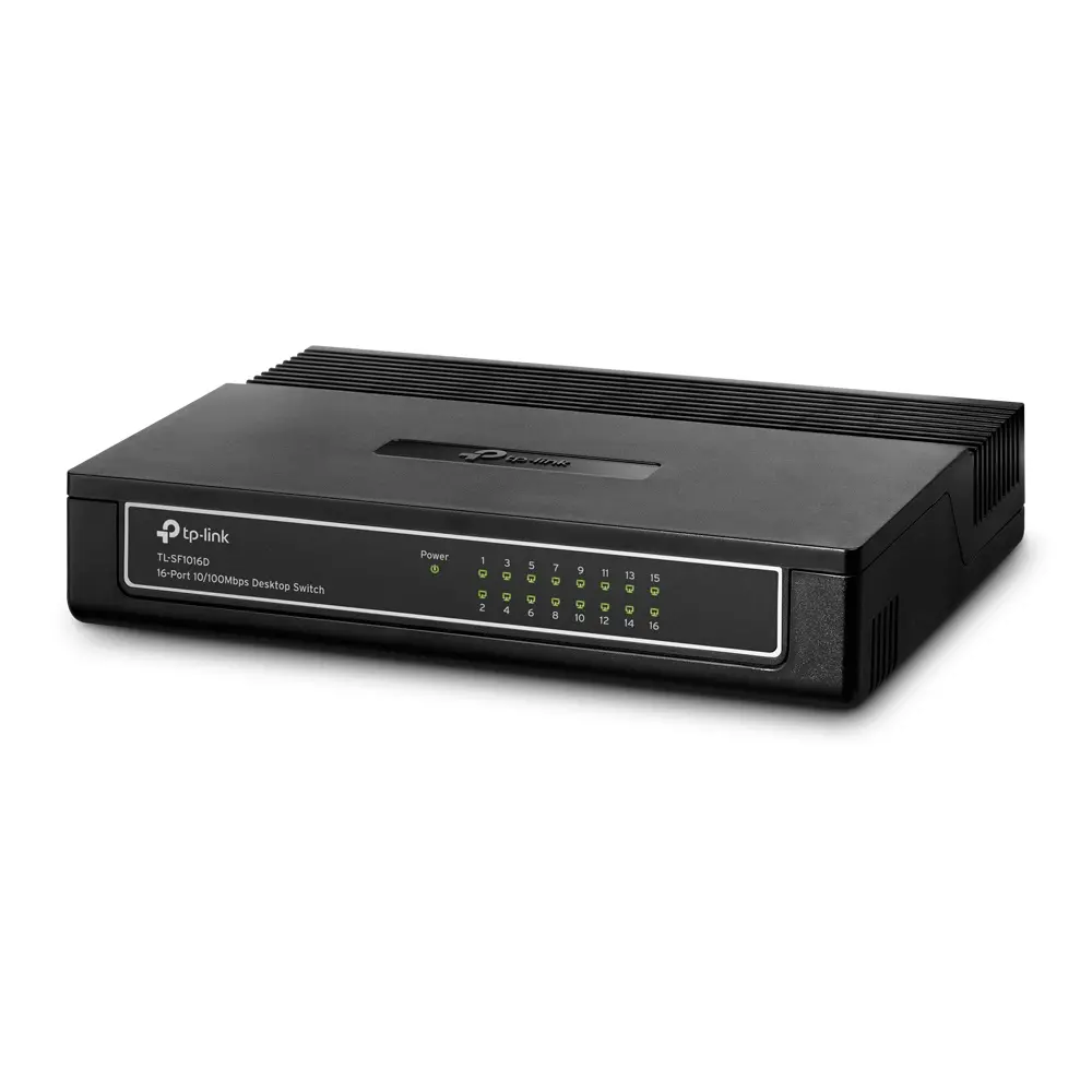 Комутатор TP-LINK TL-SF1016D, 16-порта RJ45 10/100Mbps, неуправляем, настолен - image 1
