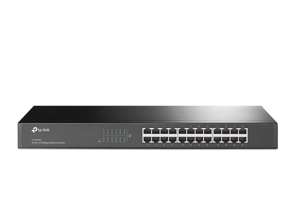 Комутатор TP-LINK TL-SF1024, 24-порта 10/100Mbps, неуправляем