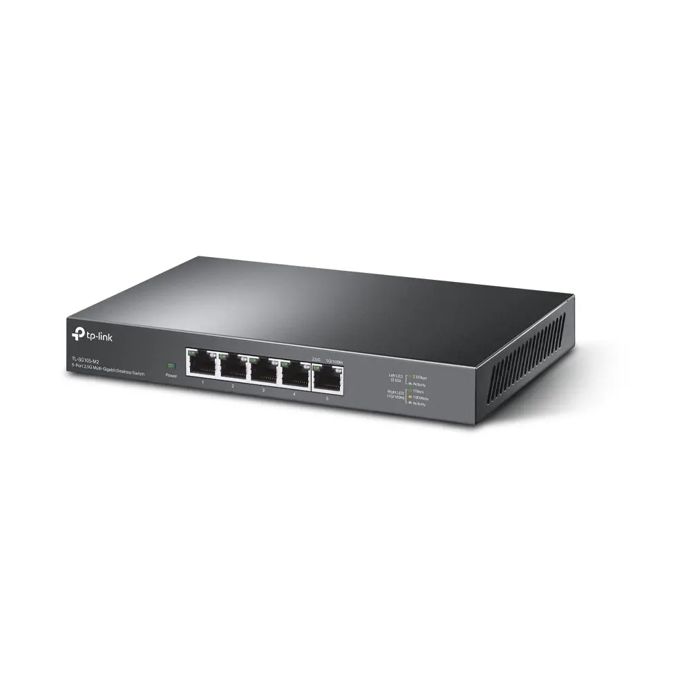 Комутатор TP-Link TL-SG105-M2, 5x 2.5 Gbit, QoS, настолен, метален - image 1