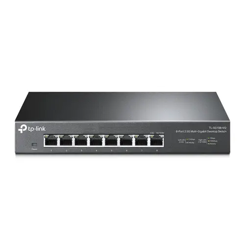 Комутатор TP-Link TL-SG108-M2, 8-port 2.5Gbit, настолен, 12 V/1A