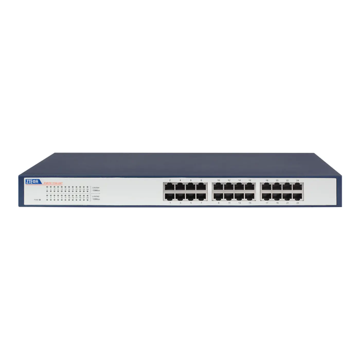 Switch ZTE ZXR10-1160-24T, 24 porturi 10/100/1000Mbps, negestionat, pentru rack