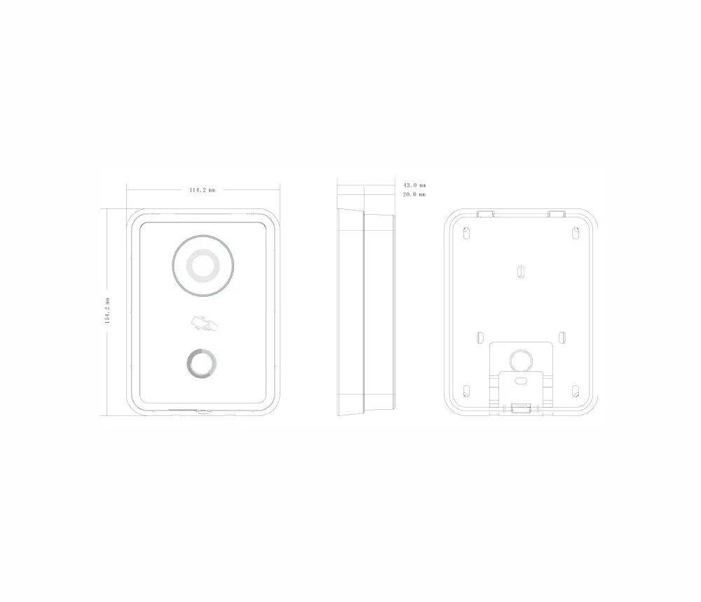 Πάνελ Dahua VTO6210B, κάμερα 1 MP, ημέρας/νύχτας, ενσωματωμένος έλεγχος πρόσβασης - image 2
