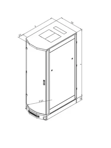 Ντουλάπα rack Triton 37U/700x1000 Delta R, πίσω δίφυλλη πόρτα - 1