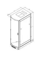 Шкаф Triton 37U/700x1000 Delta R, rear double wing door