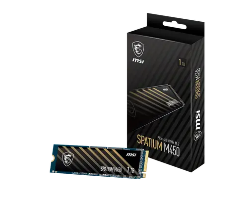 Твърд диск, MSI SSD SPATIUM M450 1T PCIE 4