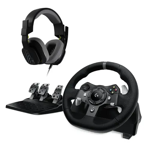 Τιμόνι, Logitech G920 Driving Force Racing Wheel - Μαύρο, Astro A10, PS5/PS4 - Λευκό Τιμόνι, Logitech G920 Driving Force Racing Wheel - Μαύρο, Astro A10, PS5/PS4 - Λευκό