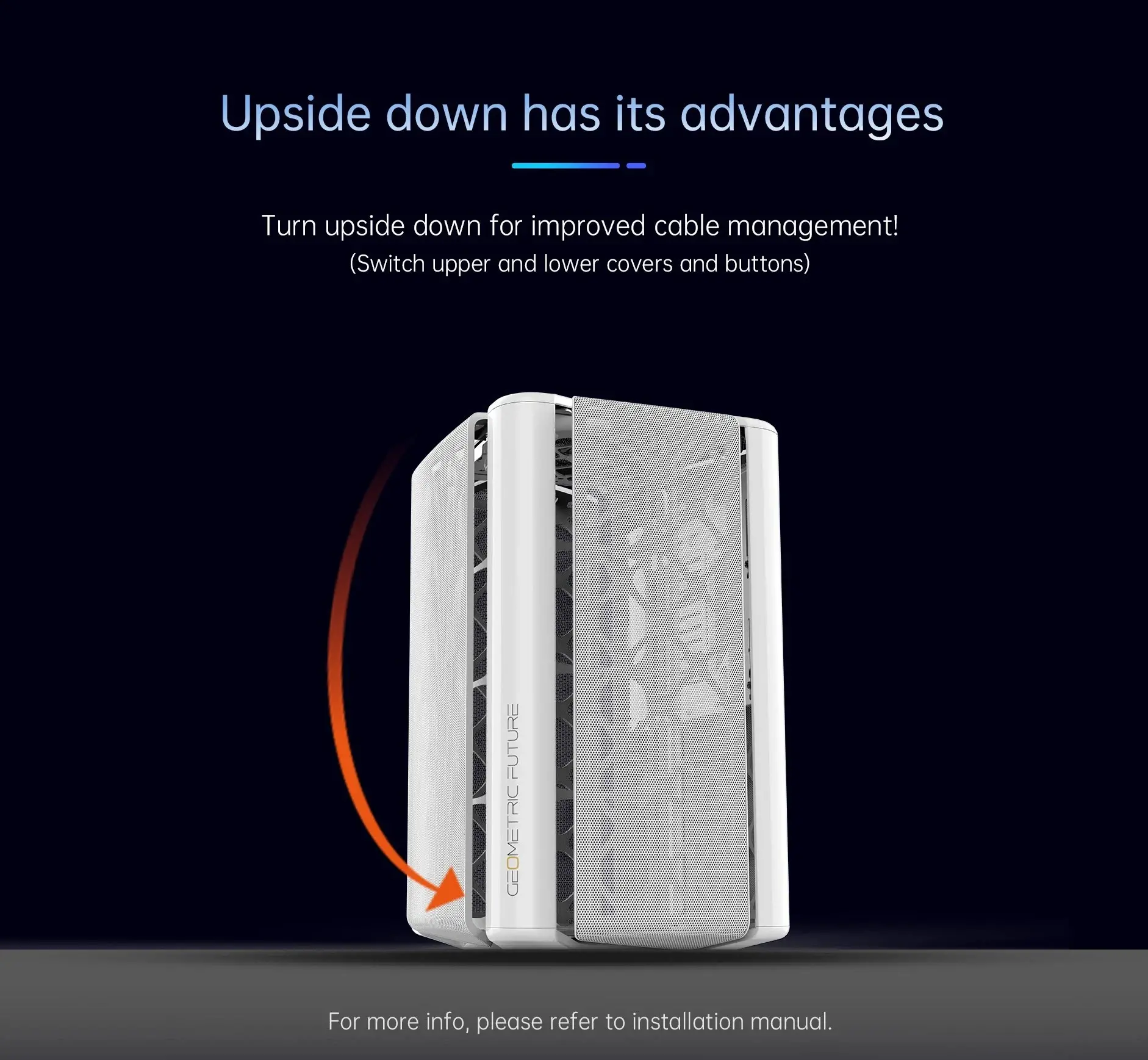 Geometric Future кутия Case mATX - Model 2 THE ARK Mesh White - image 10