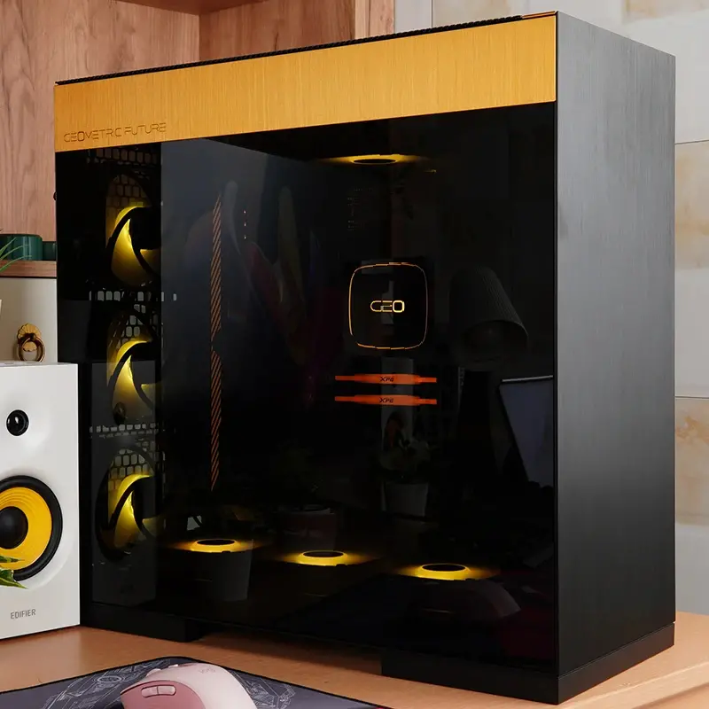 Geometric Future кутия Case EATX - Model 8 Dharma Black/Gold - image 1