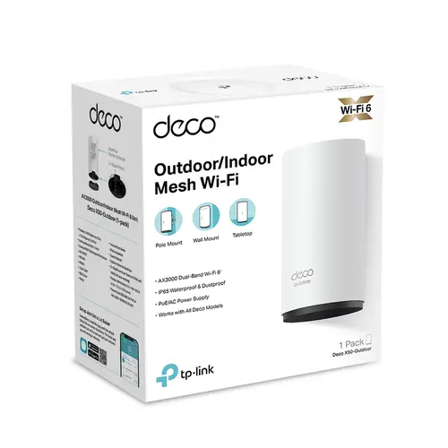 Безжичен рутер TP-LINK Deco X50-Outdoor(1-pack), AX3000, 2xGbE, MU-MIMO, Wi-Fi6 - image 4