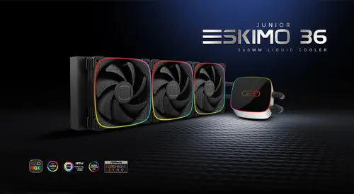 Geometric Future водно охлаждане Water Cooling - Eskimo Junior 36 White - LGA1700/AM5 - image 11