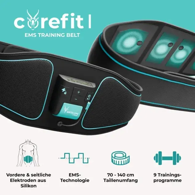 Aparat de masaj, Beurer Antelope Corefit I, Antrenament EMS eficient al mușchilor abdominali centrali și laterali; Electrozi: 2x mușchi abdominali - image 2