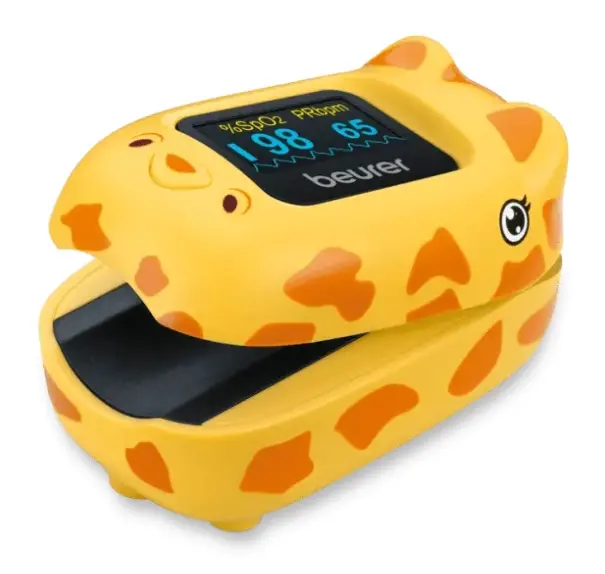 Пулсов оксиметър, Beurer PO 13 KIDS Pulse Oximeter, Measurement of arterial oxygen saturation (SpO2) and heart rate (pulse), Adapted to suit children's fingers, Measurement within 8 seconds, Colour display with 4 available views, Medical device