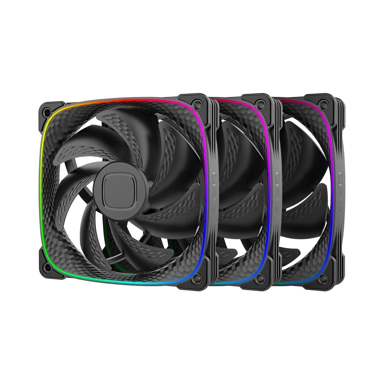 Geometric Future Set ventilatoare Fan Pack 3-in-1 - Squama 2503B Black