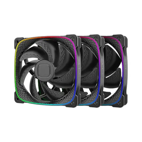 Geometric Future Set ventilatoare Fan Pack 3-in-1 - Squama 2503B Black - 1