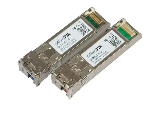 Оптичен модул MikroTik S+2332LC10D, SFP+ 10G, 10km, 1270nm/1330nm, 2бр.
