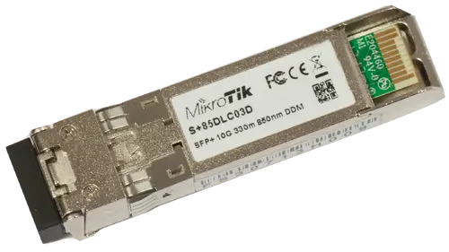 Оптичен модул MikroTik S+85DLC03D, 10G SFP+, MM, 300m, 850nm, LC