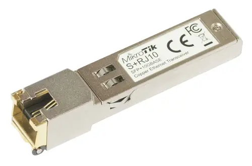 Оптичен модул MikroTik S+RJ10, RJ45 SFP+ 10/100/1000M/2.5G/5G/10G, до 200m