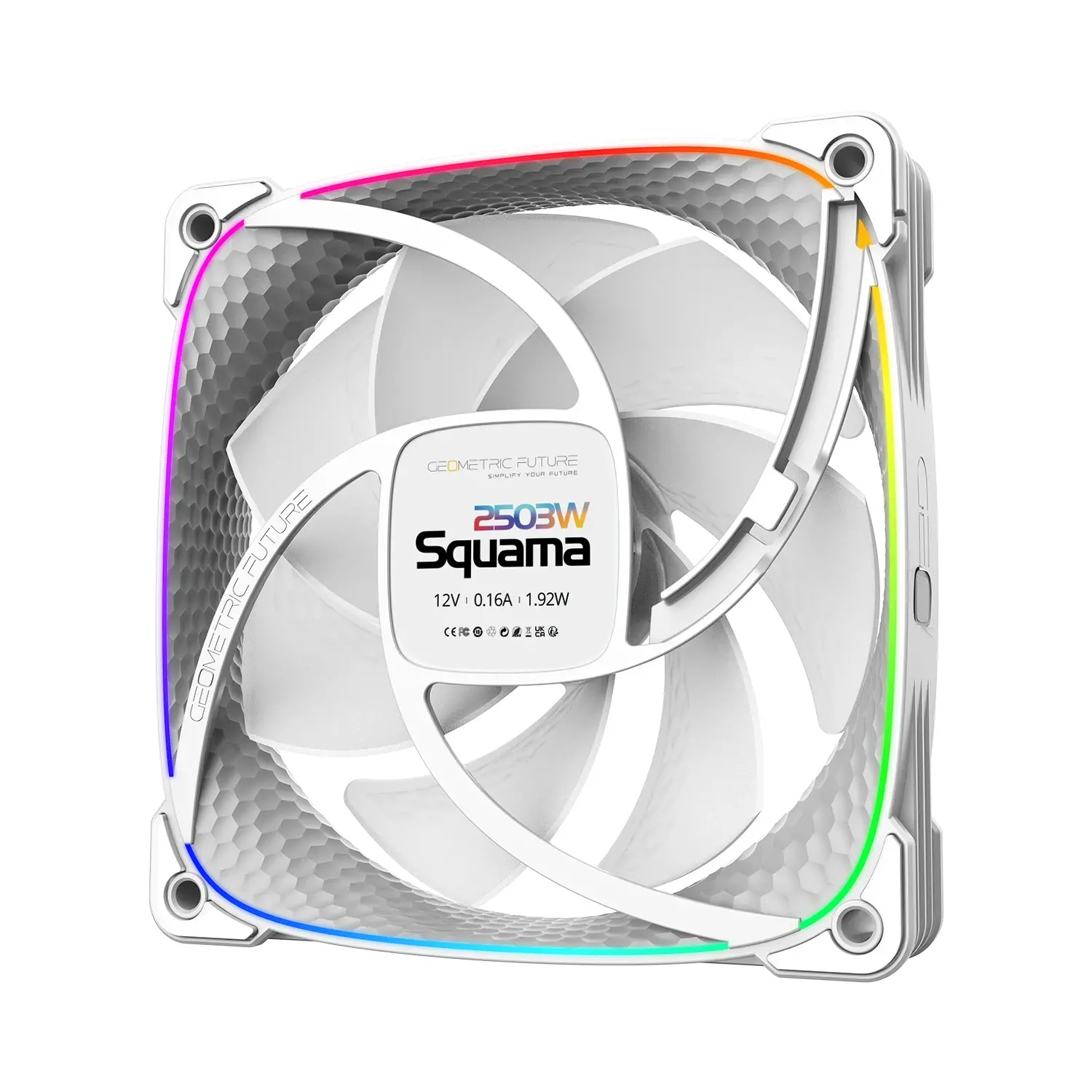 Geometric Future Комплект вентилатори Fan Pack 3-in-1 - Squama 2503W White - image 2