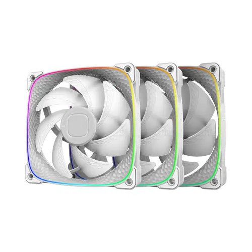 Geometric Future Σετ ανεμιστήρων Fan Pack 3-in-1 - Squama 2503W Λευκό - 1