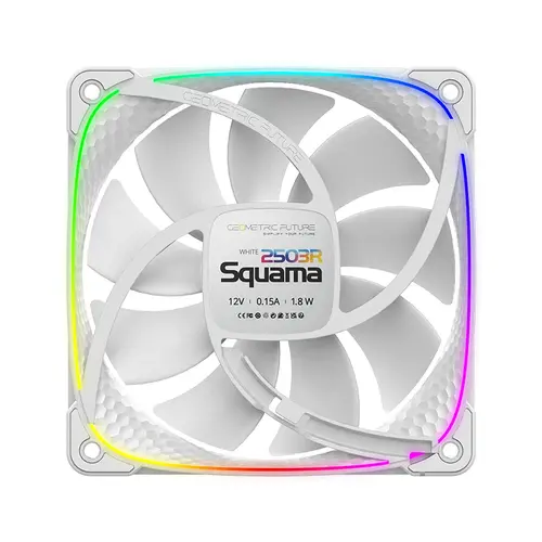 Geometric Future вентилатор Squama 2503R, REVERSE Fan, 120mm, ARGB, White - image 4