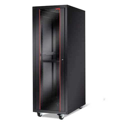 Комуникационен шкаф, Formrack 19" Free standing rack 42U 600/1000mm, height: 2096 mm, loading capacity: 600 kg, front tempered glass door, openable locking sides and back (does not include castor/feet group)