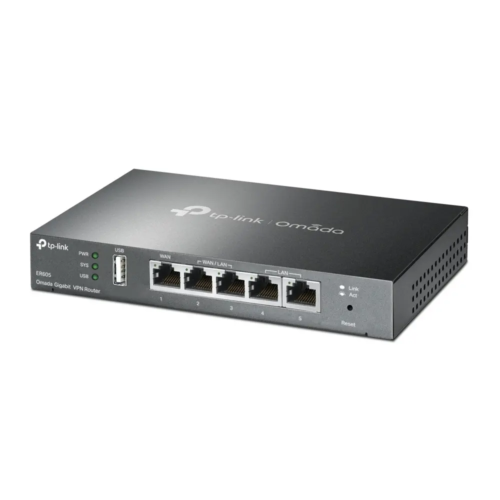 Рутер TP-Link ER605, VPN, 1GbE WAN порт, 1GbE LAN порт, 3GbE WAN/LAN - image 1