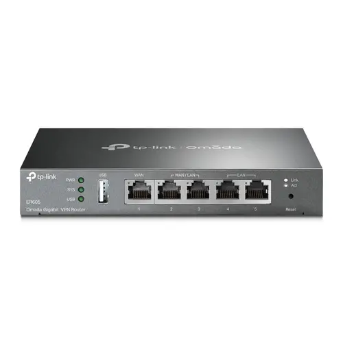 Δρομολογητής TP-Link ER605, VPN, θύρα 1GbE WAN, θύρα 1GbE LAN, 3GbE WAN/LAN - 1