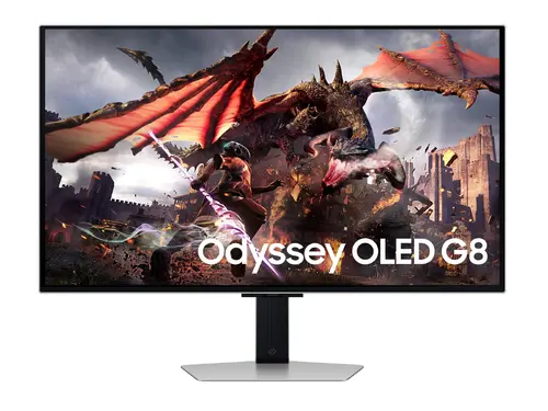 Монитор, Samsung 32DG802 32" Odyssey SMART OLED G8 , 240Hz, 0.3ms, 3840x2160, DP, 2xHDMI, USB Hub, Silver