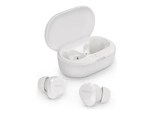 PHILIPS ακουστικά TWS earbuds λευκά Εξαιρετικά μικρή θήκη φόρτισης IPX4