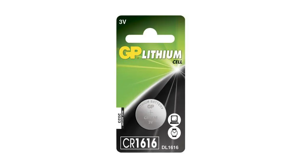 Литиева бутонна батерия GP CR 1616 3V 1 бр. в блистер /цена за 1 бр./ GP