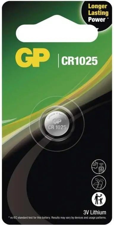 Μπαταρία λιθίου τύπου κουμπί GP CR1025 3V 1 τεμ. σε blister /τιμή για 1 τεμ