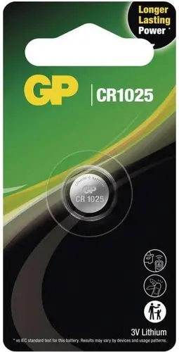 Μπαταρία λιθίου τύπου κουμπί GP CR1025 3V 1 τεμ. σε blister /τιμή για 1 τεμ - 1