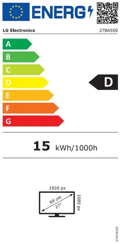 Монитор, LG 27BA550-B, 27" IPS LED AG,  5ms GTG, 1300:1, 250cd/m2, Full HD 1920x1080, 100Hz, sRGB 99%, Usb Hub, D-Sub,  Display Port, HDMI, Speakers 2Wx2, Reader Mode, Tilt, Swivel, Height Adjustable, Pivot, LG Switch app, Headphone Out, Black - image 6