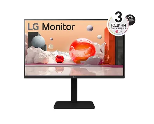 Монитор, LG 27BA550-B, 27" IPS LED AG,  5ms GTG, 1300:1, 250cd/m2, Full HD 1920x1080, 100Hz, sRGB 99%, Usb Hub, D-Sub,  Display Port, HDMI, Speakers 2Wx2, Reader Mode, Tilt, Swivel, Height Adjustable, Pivot, LG Switch app, Headphone Out, Black