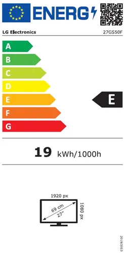 Монитор, LG 27GS50F-B, UltraGear 27" VA, AG, 1ms MBR 165Hz, 5ms GtG, 3000:1, 250cd/m2, Full HD 1920x1080, AMD FreeSync, HDMI, DisplayPort, Headphone Out, Reader mode, Black Stabilizer, Tilt, Black - image 5