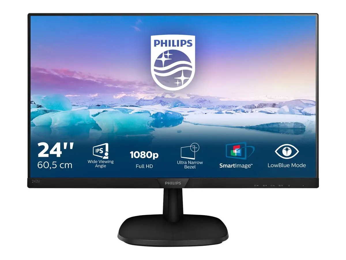 Monitor Philips 23.8 IPS WLED, 1920x1080 75Hz, 178/178, 5ms, - image 1