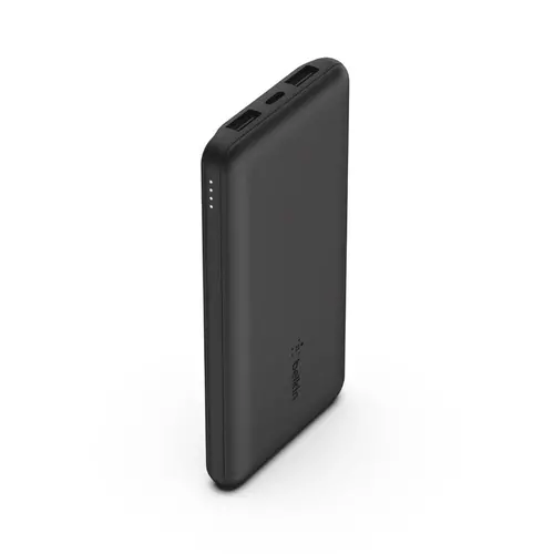 Външна батерия Belkin BOOST CHARGE 10000 mAh с USB-C 15W, Dual USB-A, 15cm USB-A към C кабел, Черен