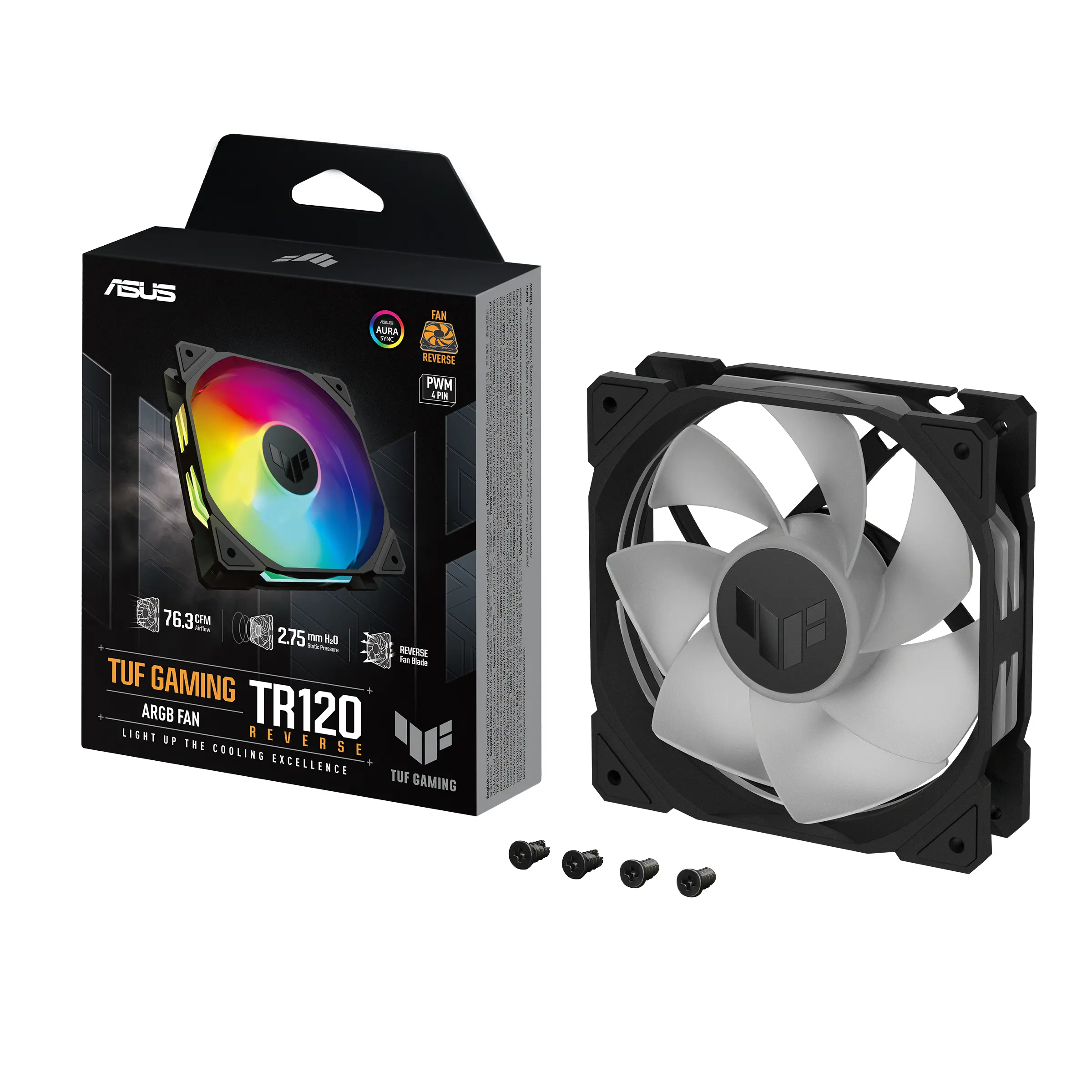 Вентилатор ASUS TUF GAMING TR120 ARGB Reverse - Black - image 7