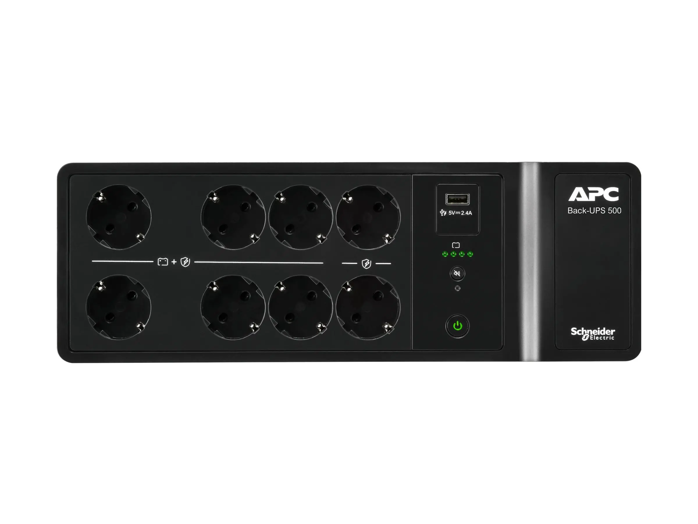 APC Back-UPS 500VA 8 schuko outlets 230V 1 USB charging port - image 1