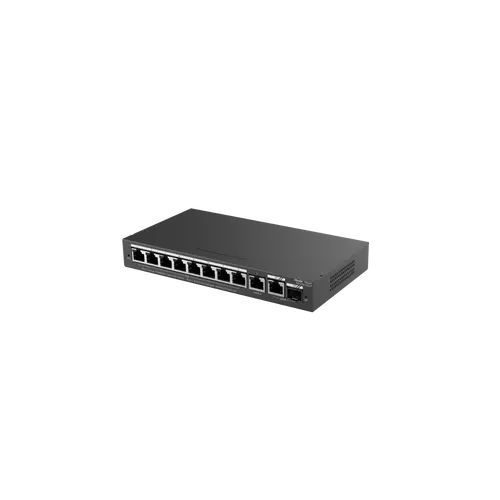 Switch Ruijie RG-ES210GS-P, 8xGbE PoE+, 1x GbE, 1x GbE/SFP, 120W, până la 16 VLAN - 3