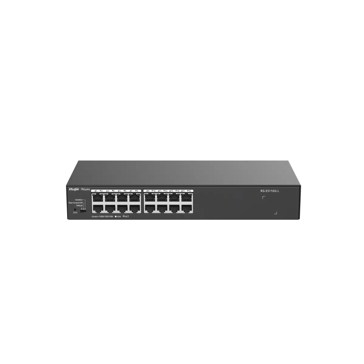 Switch Ruijie RG-ES116G-L, 16 x GbE, metalic, de birou - image 1