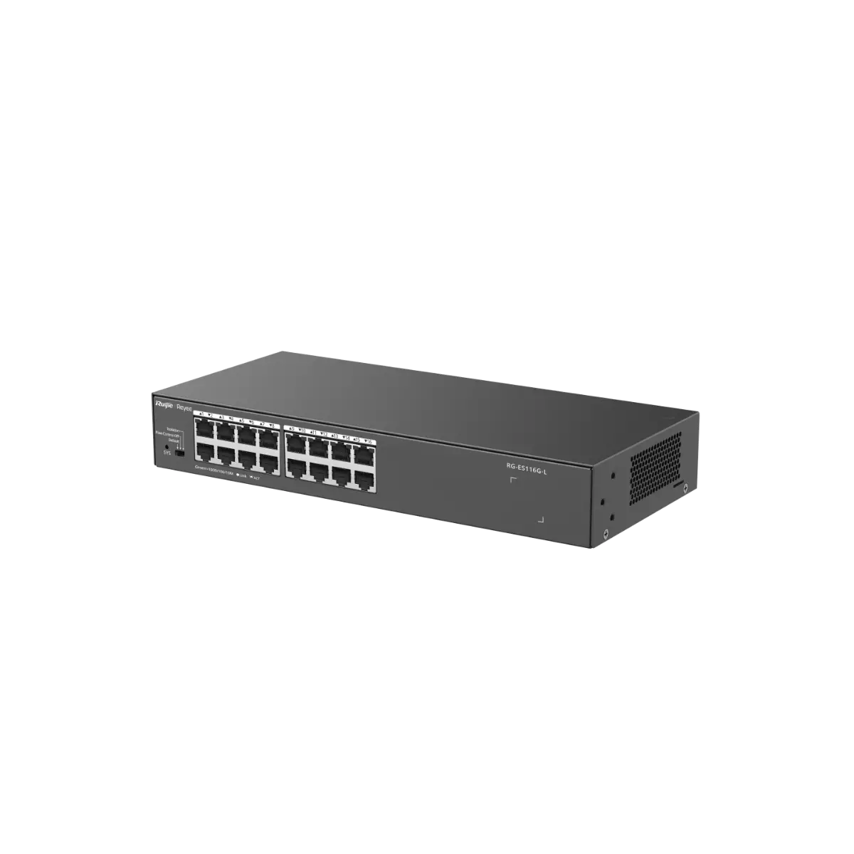 Switch Ruijie RG-ES116G-L, 16 x GbE, metalic, de birou - image 2