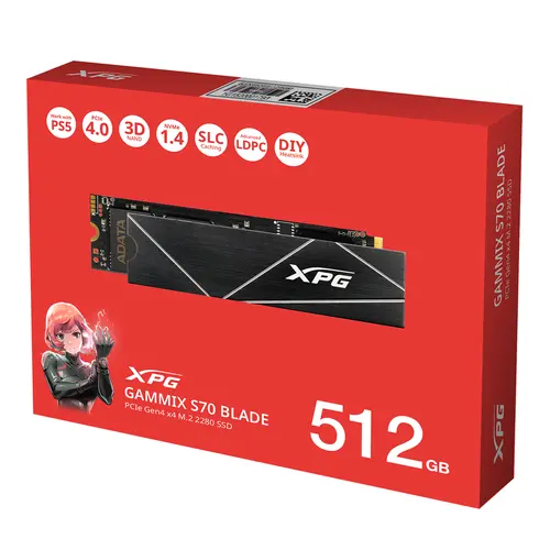Твърд диск, ADATA 512G XPG S70 BLADE M2 PCI GEN4 - image 1