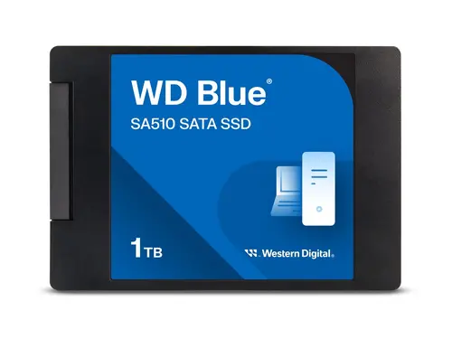WD Blue SA510 SSD 1TB SATA III 6Gb/s cased 2.5inch 7mm internal single-packed POWERED BY SANDISK - image 1