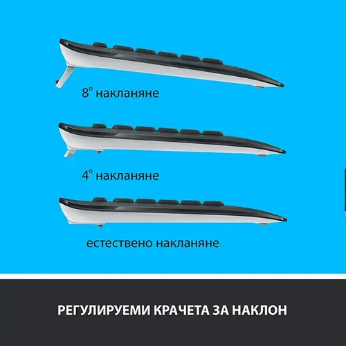 КОМПЛЕКТ МИШКА + КЛАВИАТУРА LOGITECH MK540 US - Wireless / Безжична - БЕЗ БДС КИРИЛИЗАЦИЯ (WITHOUT BDS CYRILLIC) - Black - PN 920-008685 - image 4