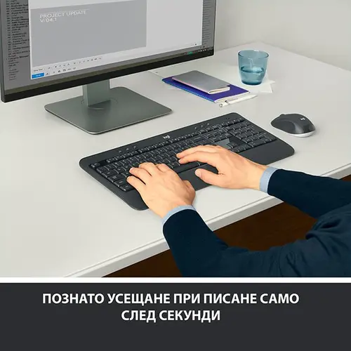 КОМПЛЕКТ МИШКА + КЛАВИАТУРА LOGITECH MK540 US - Wireless / Безжична - БЕЗ БДС КИРИЛИЗАЦИЯ (WITHOUT BDS CYRILLIC) - Black - PN 920-008685 - image 5