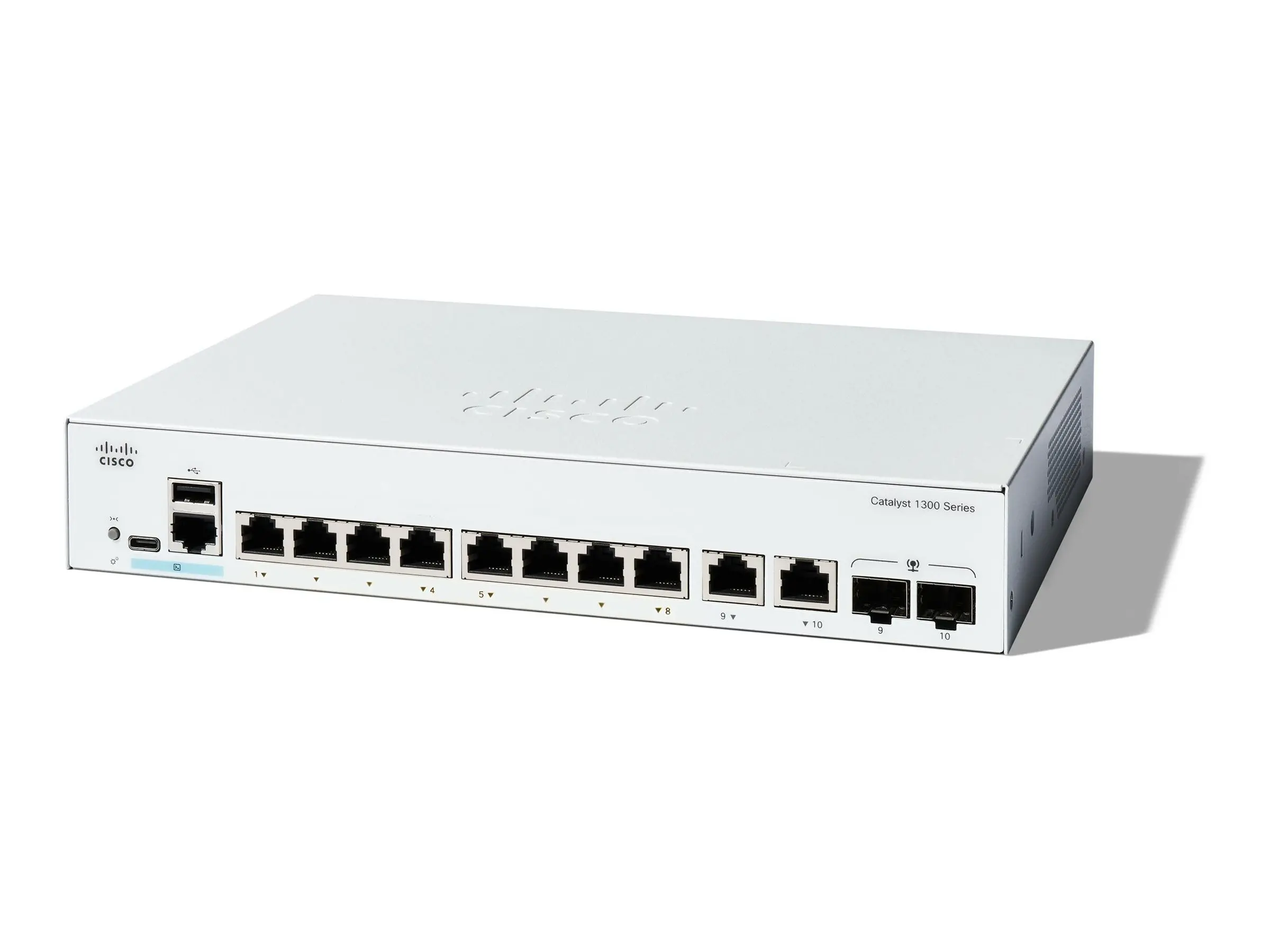 Комутатор, Cisco Catalyst 1300 8-port GE, Ext PS, 2x1G Combo