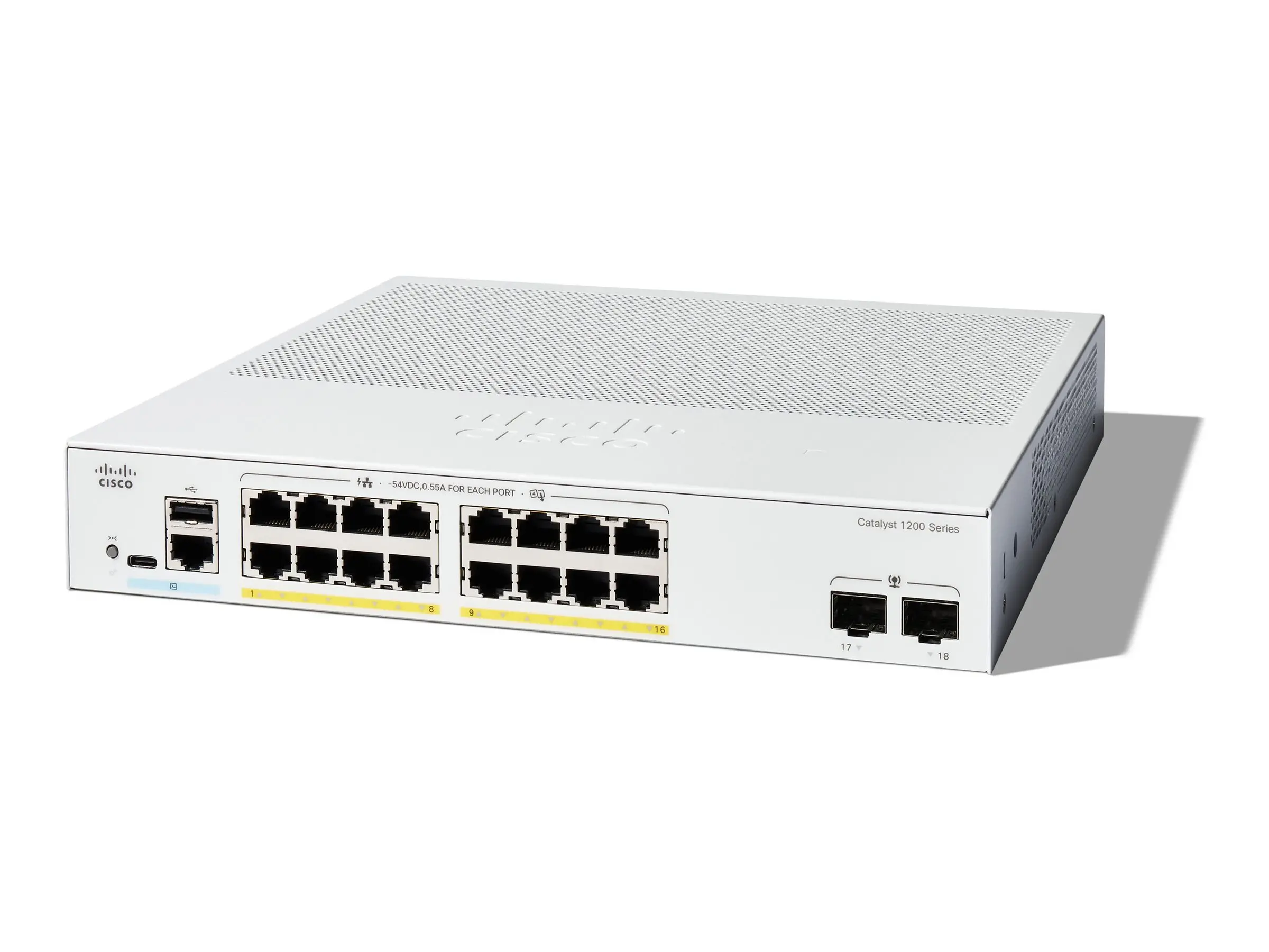 Комутатор, Cisco Catalyst 1200 16-port GE, PoE, 2x1G SFP - image 1